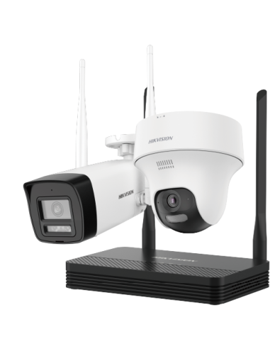 4mp H.265 One Bullet + One Turret Wifi Nvs Kit