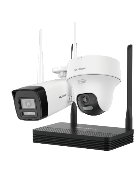 4mp H.265 One Bullet + One Turret Wifi Nvs Kit