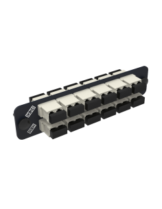 Adapter Pack  Black  1000-type  With 12 Optispeed® Mm Duplex Lc Adapters  Beige  No Shutter