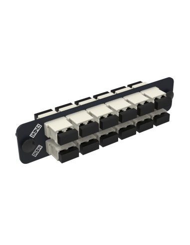 Adapter Pack  Black  1000-type  With 12 Optispeed® Mm Duplex Lc Adapters  Beige  No Shutter