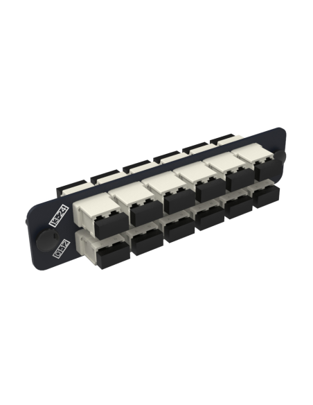 Adapter Pack  Black  1000-type  With 12 Optispeed® Mm Duplex Lc Adapters  Beige  No Shutter