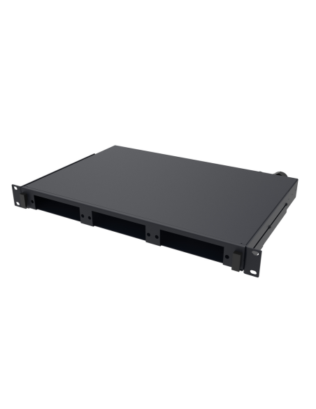Panel De F O  Descargado  1u De Rack  Con Capacidad Para 3 Adapter Plate Lgx-1000 Modules  Black -viejo Pn: 1348876-4-
