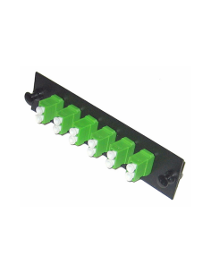 Fiber Optic Adapter Plate  12f  6 Lc Duplex Adapters  Singlemode  Green