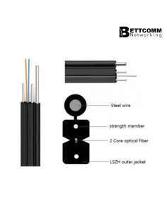 Cable Drop Ftth - Figura 8 - 1 Fo - Con Mensajero De Acero - Lszh - G657a2   2 *0 45mm  1 0mm  Od:2 0*5 0mm