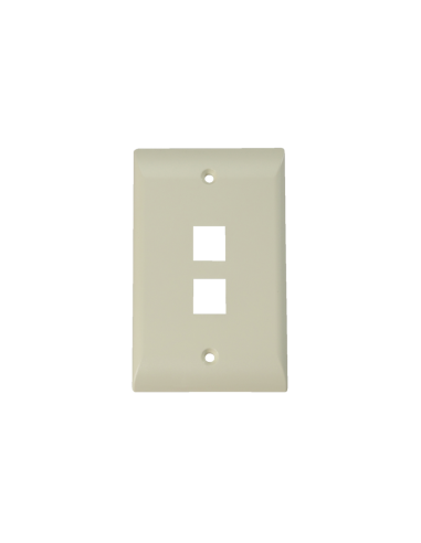 Wall Plate 2 Ports 110 Economico - Beige