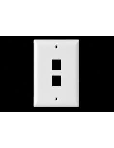 Wall Plate 2 Ports 110 Economico - Blanco