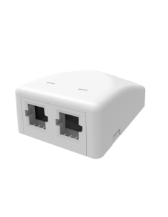 Roseta 2 Puertos Color Blanca - Apta Para Jacks Cat6a