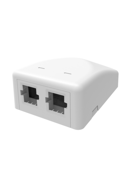 Roseta 2 Puertos Color Blanca - Apta Para Jacks Cat6a