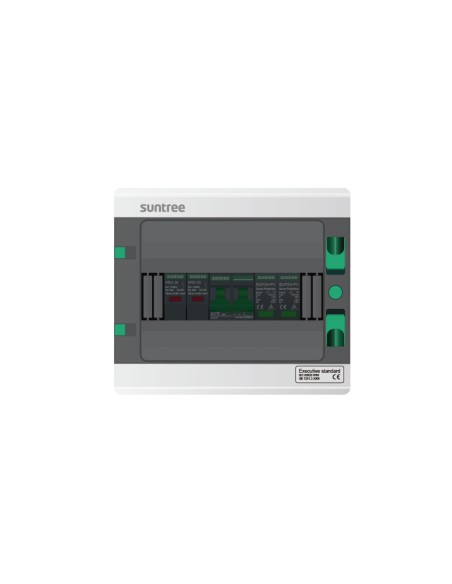 Caja De Combinacion Vdc  1 Entrada - 1 Salida  500vcc 20a Ip65  Con Conectores Mc4  Fus  Int Y Spd