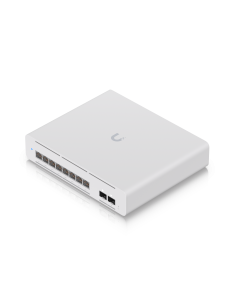 Compact Desktop/wall-mountable  Professional-grade 8-port  Layer 3 Etherlighting™ Poe++ Switch With (8) 10 Gbe And (2) 10g