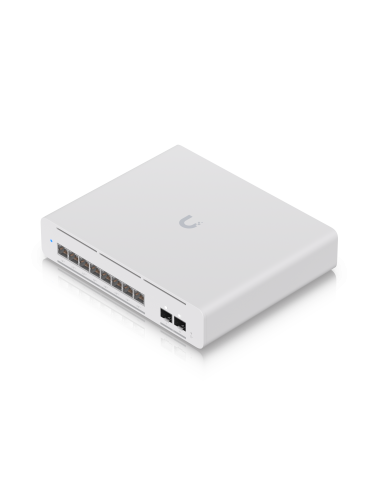 Compact Desktop/wall-mountable  Professional-grade 8-port  Layer 3 Etherlighting™ Poe++ Switch With (8) 10 Gbe And (2) 10g
